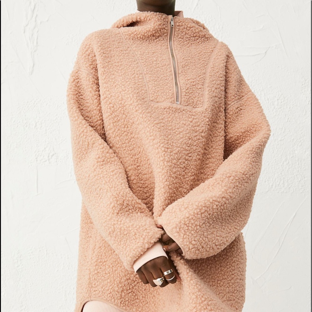 H&M Oversized Faux Shearling Hoodie